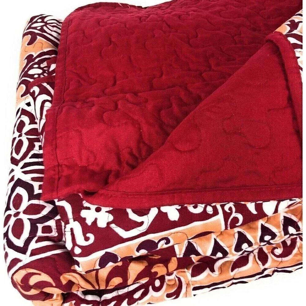 New Lifestyles Home King Quilt Set Bedspread Floral Paisley patchwork print boho